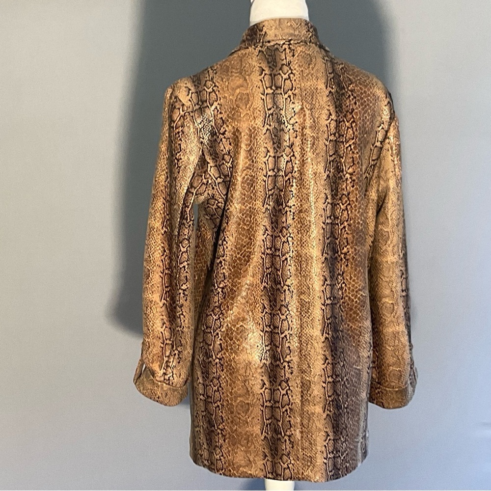 Azara Paris Snakeskin Print Jacket Size S | Edgy Rock Chic Statement - Picture 16 of 16